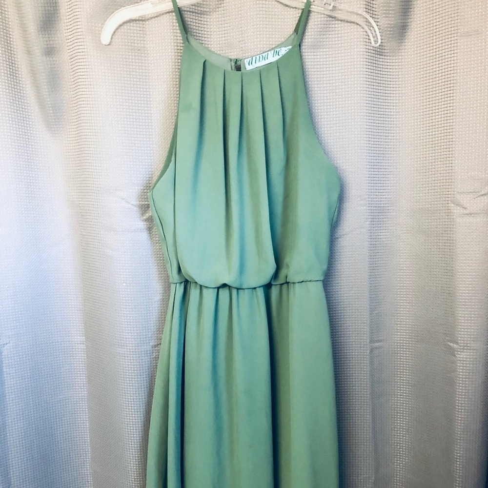 Green midi dress